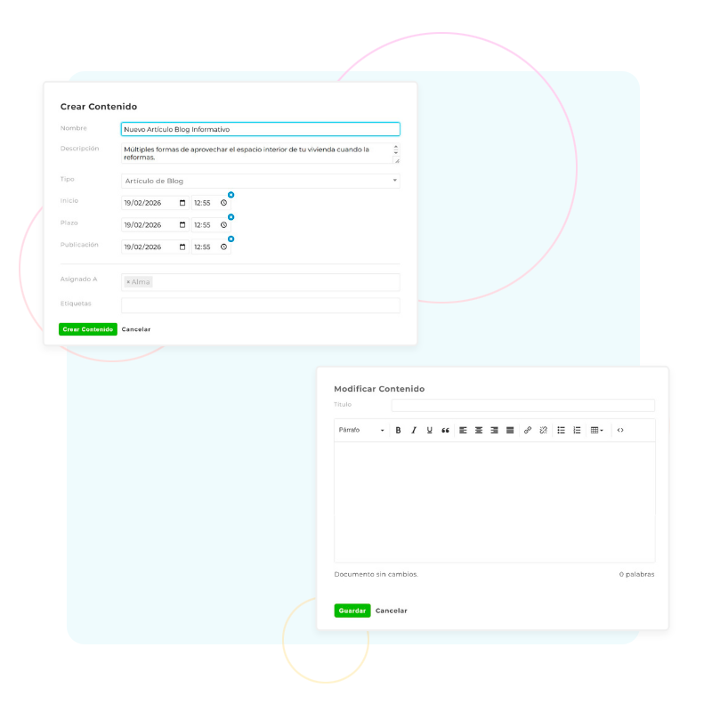 Creación de contenidos