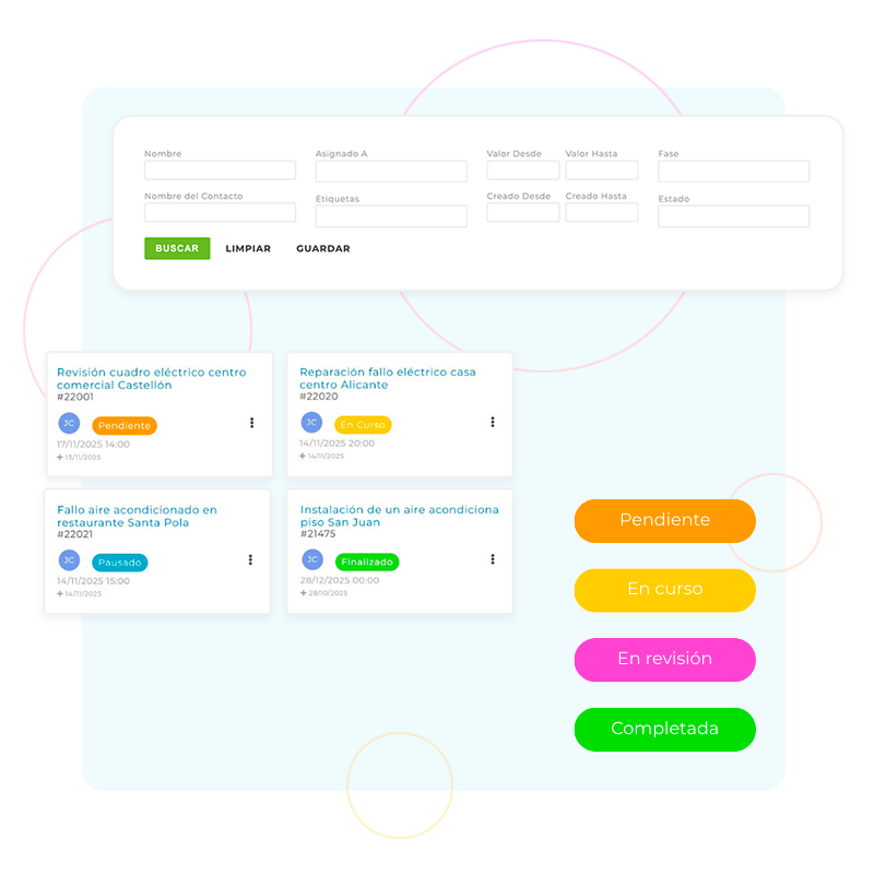 Seguimiento de tareas